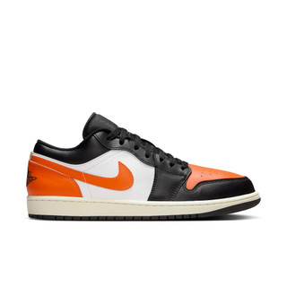 NIKE 男鞋 AIR JORDAN 1 LOW 扣碎 奶油黑白橘【A-KAY0】【553558-081】