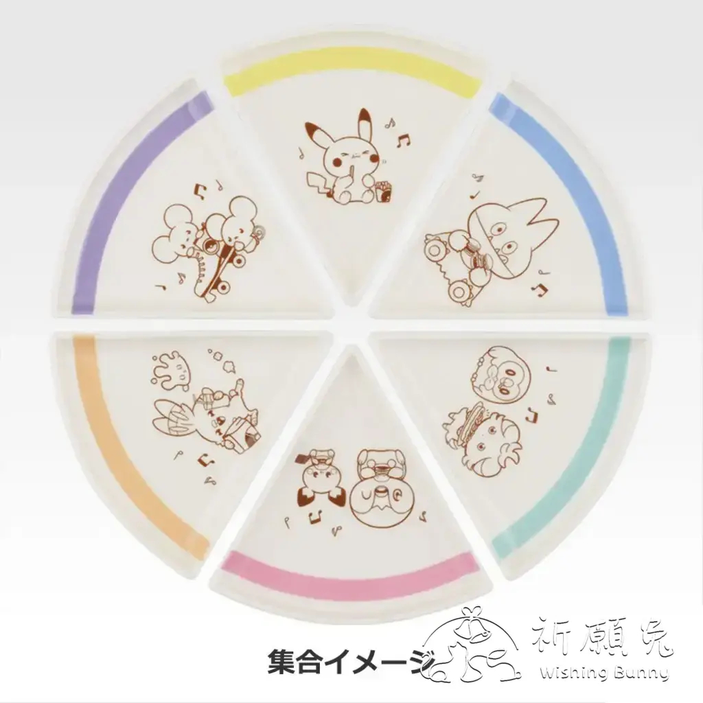 【日本正版現貨】寶可夢 Poképeace 一番賞 G賞 披薩造型盤 點心盤 小盤子 炎兔兒 木木梟 祈願兔