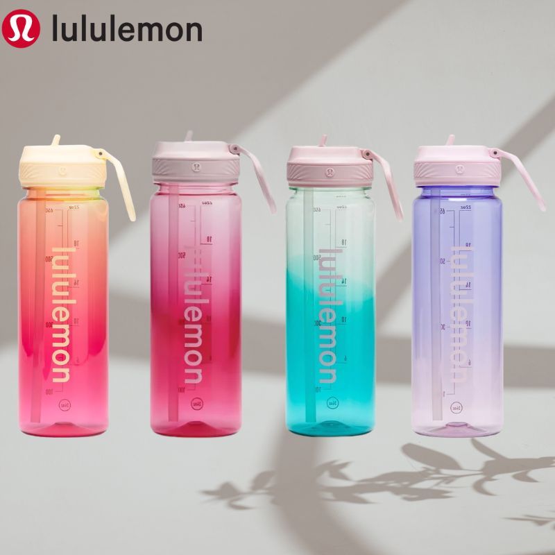 (PSM街頭潮流選)加拿大運動第一品牌 現貨 LULULEMON Back to Life 透明水瓶 24盎司 吸管蓋