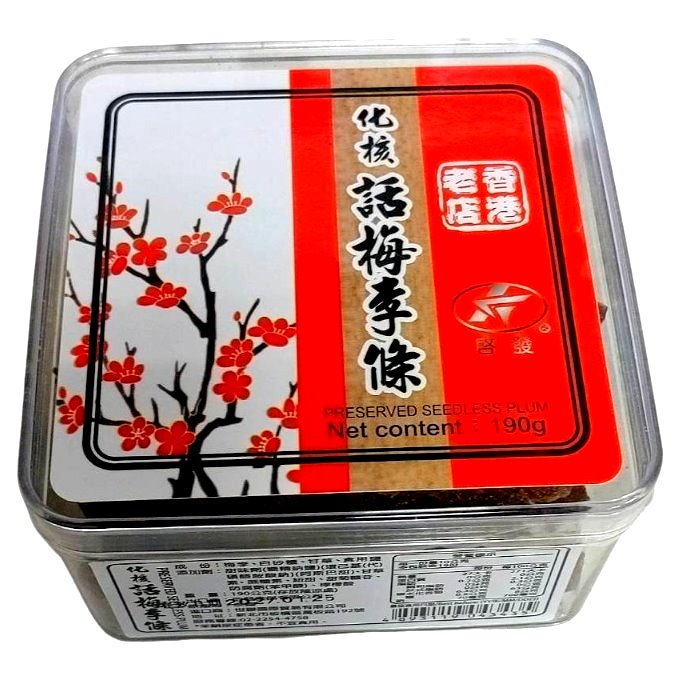 【蝦皮代開電子發票】香港 啟發 化核話梅李條 190g/盒 / 休閒零嘴 / 蜜餞 效期至：2027.01.25