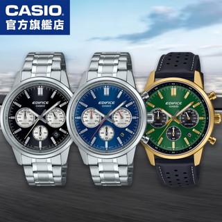 卡西歐 CASIO / EFR-575D、EFR-575CL / EDIFICE 賽車錶 金屬不鏽鋼真皮錶帶【官方直營】