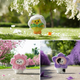 【現貨出清】 韓國 LINE FRIENDS MININI 花朵頭飾玩偶吊飾 鑰匙圈 Salini Conini