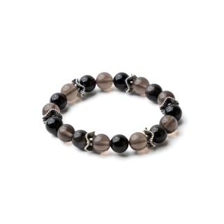【Montagne】Smoky Aura Bracelet｜黝光｜冰曜石。銀曜石 母親節禮物