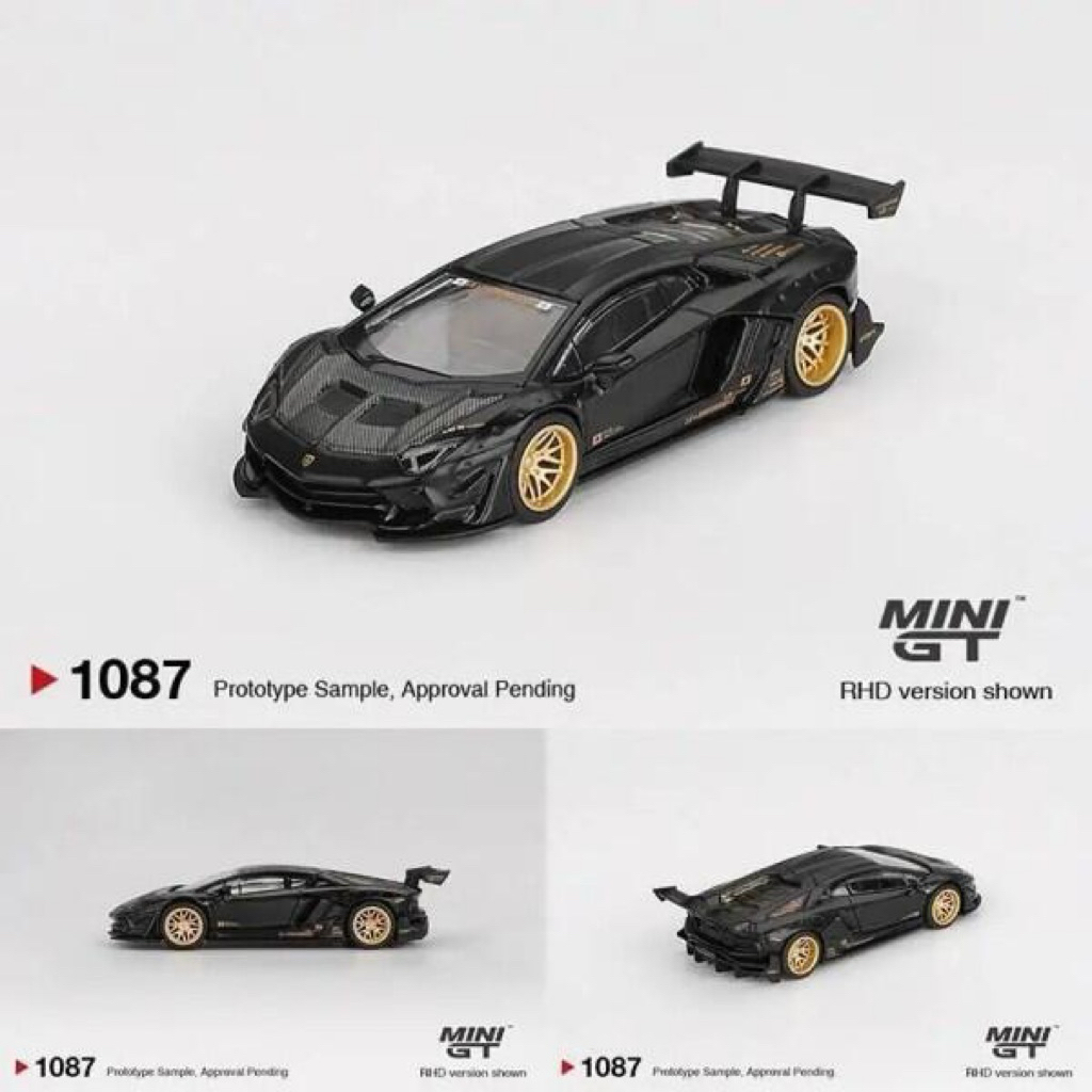 MINI GT 1087 LB★WORKS Lamborghini Aventador Matte Black