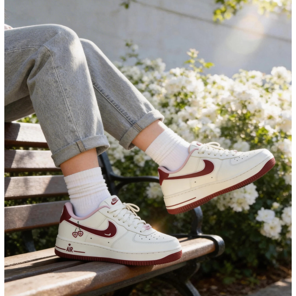 🇯🇵🍒 Nike Air Force 1 07 LX  情人節限定 櫻桃 板鞋 休閒鞋 女鞋 FD4616-161