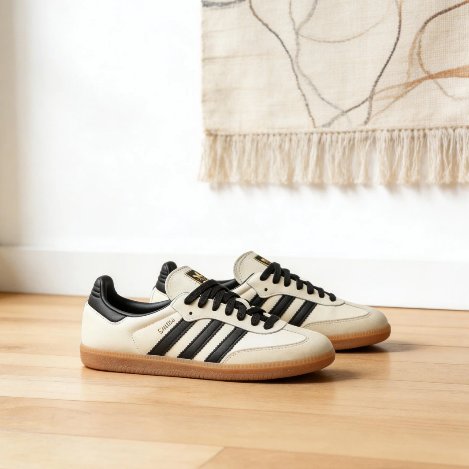 🇯🇵 adidas originals SAMBA OG 復古百搭 德訓 舒適耐磨 板鞋 男女款 米色 ID0478