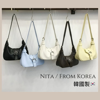 Nita🇰🇷正韓帶回_ 高顏值質感簡約復古皮帶扣馬鞍包手提腋下包肩斜背包 2026新款東大門代購韓國代購