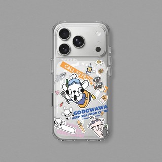 犀牛盾 適用iPhone Clear MagSafe相容 抗黃化透明防摔磁吸手機殼∣變種吉娃娃/五星吉海底餐廳