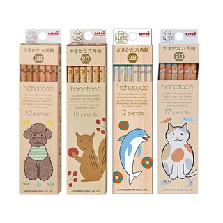 efinger01 【新款上市】日本 三菱 uni 動物系~六角原木 2B抗汙鉛筆 hahatoco 買到喫手手