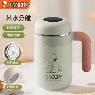阿比控推薦❤️【臺灣現貨】Snoopy 史努比 保溫杯 泡茶杯 不鏽鋼 帶把手水杯 過濾杯 500ml 禮物 生日禮物