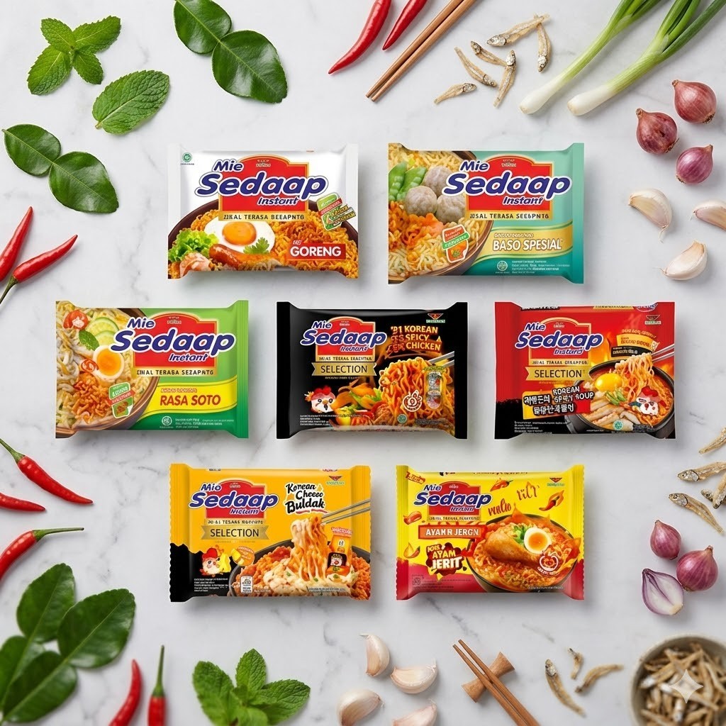 印尼 喜達麵 MIE SEDAP 湯麵 香蔥雞 青檸 特色咖哩雞 辣味 營多麵 韓式泡麵 泡麵