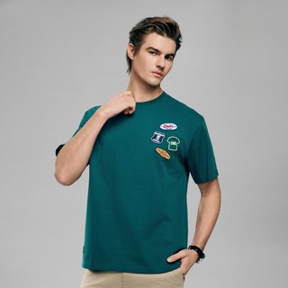 GIORDANO 男裝復古拼接圖案短袖T恤 90'Recall系列 01096268