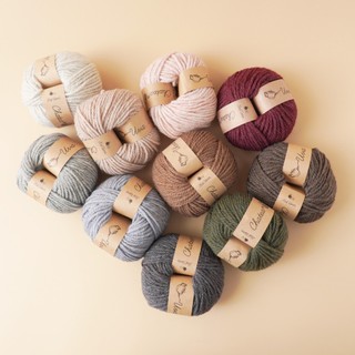 【現貨】 Knitworm Chatea 並太 極太 羊毛混紡 46m HARA WOOL 34m