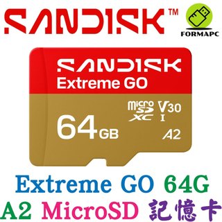 SanDisk Extreme GO MicroSDXC 64G 64GB MicroSD A2 170MB 記憶卡