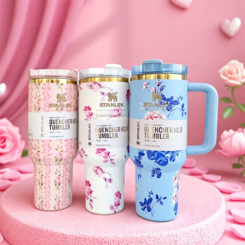 STANLEY史丹利新款礼盒杯繁華款聯名款40oz車載保溫壺冰霸杯 Stanley車載杯保冷杯礼盒送礼水杯保暖杯保冰杯