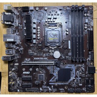 微星主機板B360M PRO-VDH支援Intel® Core 8、9代1151腳位CPU 二手良品