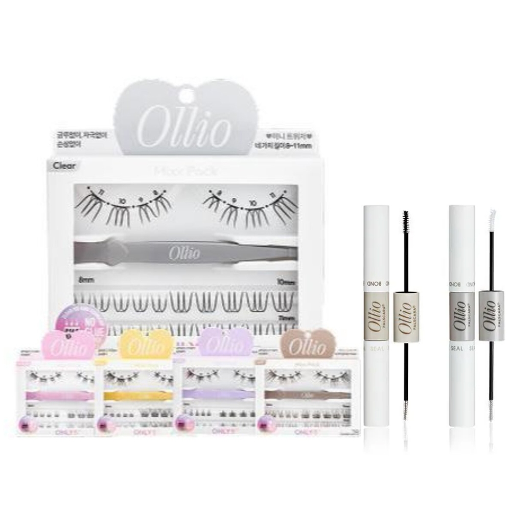 現貨｜ollio｜免膠假睫毛 含鑷子 補充包 純淨款 自然款 柔棕款 睫毛膏二合一黏合劑｜韓國代購