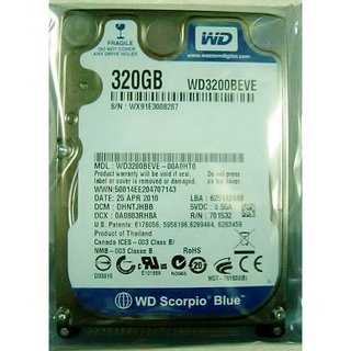 保固1年【小劉硬碟批發】全新庫存WD 2.5吋 320G 筆記型電腦硬碟/筆電硬碟,IDE介面
