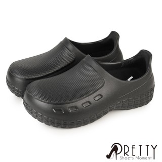 【Pretty】男女 女大尺碼 廚師鞋 防水鞋 園藝鞋 荷蘭鞋 護趾 輕量 廚房U38-00891