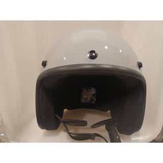 台灣製復古半罩安全帽｜水泥灰 M號｜附美式飛行短鏡片｜韓系馬卡龍安全帽