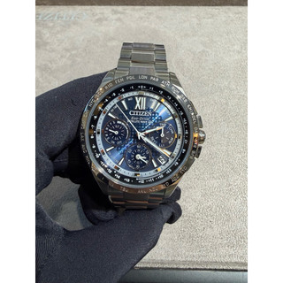 CITIZEN星辰限量光動能鈦GPS衛星對時手錶-藍x銀CC9010-66L/43mm