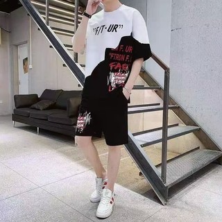KK男裝 台灣出貨 精品男裝 男裝套裝 帥氣男裝 夏日套裝 男裝 美式套裝 夏天男裝 短袖套裝男 男休閒套裝 日系套裝