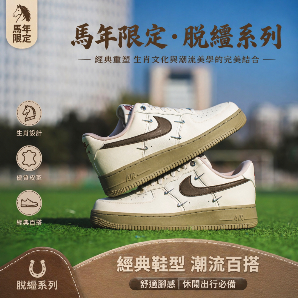 🇯🇵 Nike Air Force1'07 LX 馬年限定 脫繮系列 舒適貼合 低幫板鞋 白色 IQ9802-022