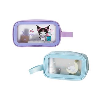 【現貨/限量代購】酷洛米 Kuromi 磨砂霧面透明化妝包 大耳狗喜拿 隨身手拎包 防水化妝包 收納袋筆袋 女孩兒童禮物