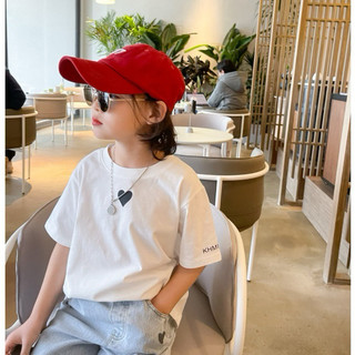 【Wow童裝鋪】女童 大童 女大童上衣 大童衣服 小愛心短袖T t恤 棉t 女童裝 女大童 女童衣服 女童上衣 棉t