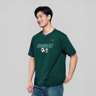 GIORDANO 男裝印花短袖T恤 小小兵足球系列 01096678