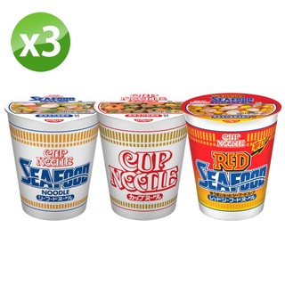 【Nissin日清】合味道 原味系列 白杯 3杯/組(海鮮味/鮮蝦味)