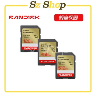 SanDisk Extreme GO SD UHS-1(V30) 128G/ 256G/ 512G 記憶卡 永久保固
