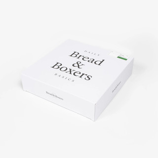 Bread & Boxers 四件組 有機棉男用四角內褲 (經典4色-白灰藍黑)