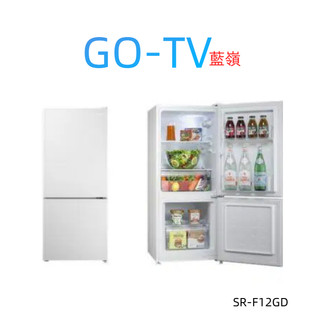 [GO-TV] 聲寶 SAMPO 117公升 變頻玻璃雙門冰箱 (SR-F12GD) 限區配送