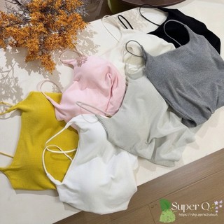 【Super Q】2800#螺紋棉吊帶背心 小可愛 背心 bra top 背心內衣 小可愛 內搭背心 吊帶背心