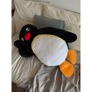 Pingu｜ 65cm 躺平扁扁抱枕 企鵝家族