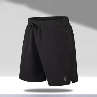 On Running 男款運動短褲 夏季速乾透氣馬拉松短褲 帶拉鍊口袋防丟鑰匙 鬆緊腰頭舒適貼合