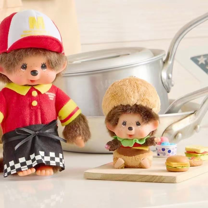 【🔥LE-HAO🍔】Monchhichi 蒙奇奇 漢堡款掛件 超人氣款 爆款蒙奇奇 可愛蒙奇奇掛件 卡通吊飾 收藏公仔