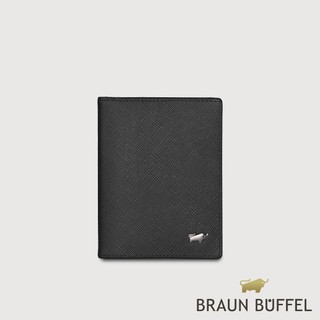 【BRAUN BUFFEL】HOMME-P 6卡名片夾-黑色(德國小金牛台灣總代理)/BF598-401-BK
