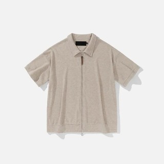 未知領域 CW18223 Zip-up Textured Shirt