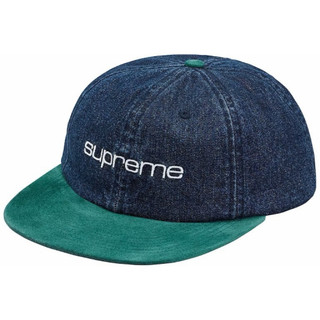 Supreme Denim Suede Compact Logo 6-Panel Hat 牛仔布 六分割 帽子 棒球帽