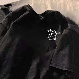 【Daiwing】小怪物水洗T恤 OVERSIZE 短袖 復古 小眾上衣 水洗做舊T恤 美式上衣 純棉短袖