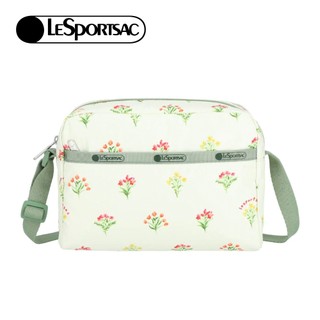 Lesportsac Daniella Crossbody 拉鍊斜背包 側背包 通勤隨身包 女包(盛夏草原) 開學季禮物