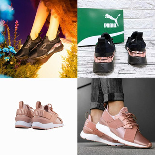 🌸全新轉售 PUMA 正品 Muse Metal Wns 女款 玫瑰金 黑色 繆斯女神 慢跑鞋 女鞋 休閒鞋 刺繡 小碼