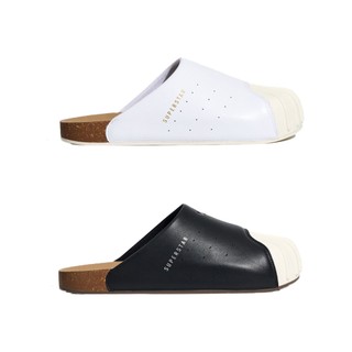 ADIDAS ADIMULE SUPERSTAR 黑 白 皮革 包頭 貝殼頭 勃肯鞋 穆勒鞋 拖鞋 男女鞋【LC041】