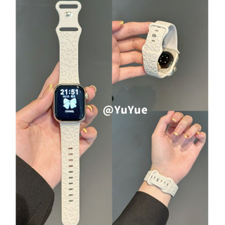 液態矽膠表帶 適用蘋果手錶iwatch11表帶 S8情侶表帶S7運動表帶SE女生S6透氣s9腕帶s10男表帶