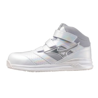 Mizuno 美津濃【授權經銷】男款高筒防護鞋 LS Ⅱ MID 寬楦輕量 魔鬼氈 白 F1GA256701