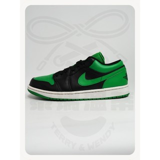 二手 US10 Air Jordan 1 Low 'Black Lucky Green' 553558-065