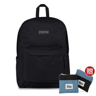 JANSPORT -SUPERBREAK PLUS FX 校園系列後背包 -經典黑（JS0A4QUA）