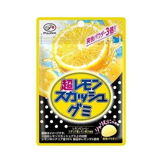 +爆買日本+ FUJIYA 不二家 超酸檸檬蘇打軟糖 55g QQ糖 Lemon Squash 檸檬汽水 日本原裝進口